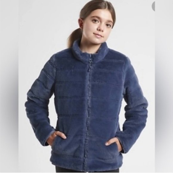 Athleta reversible blue youth coat (940) 🧘🐞